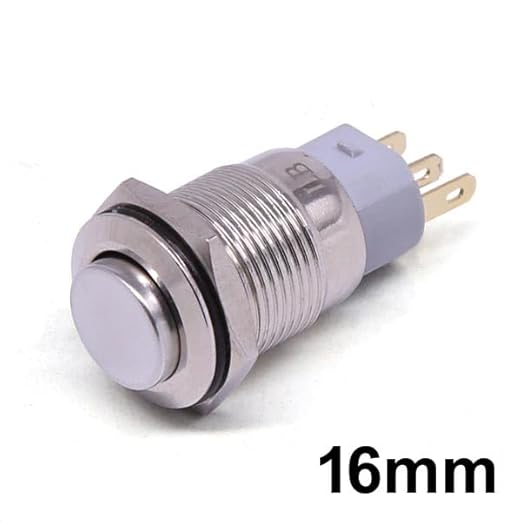 Metal Switch On/Off 16mm Green LED Ring Water-Dustproof