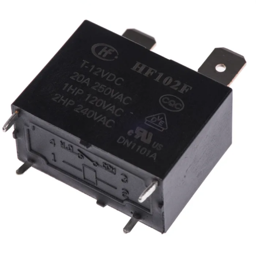 Power Relay HF102F/T-12VDC SPST-NO (1 Form A) 12VDC Coil 25A Through Hole